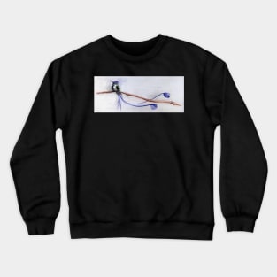 Spatuletail Hummingbird Watercolor Painting Crewneck Sweatshirt